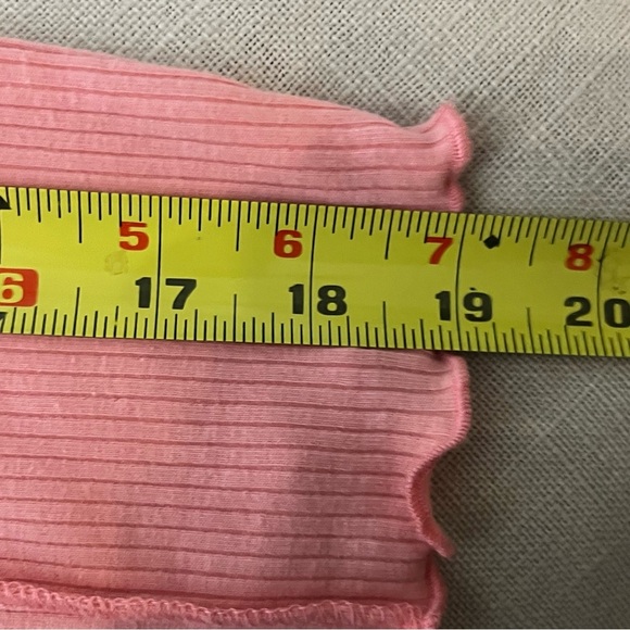 Bp. Nordstrom Ribbed Tank Top-Salmon-Women’s XS-Lettuce Edge/Hem-Summer-NEW-Cute - Picture 8 of 8